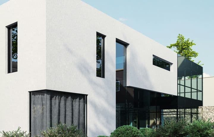 A newly completed modern house at design stage